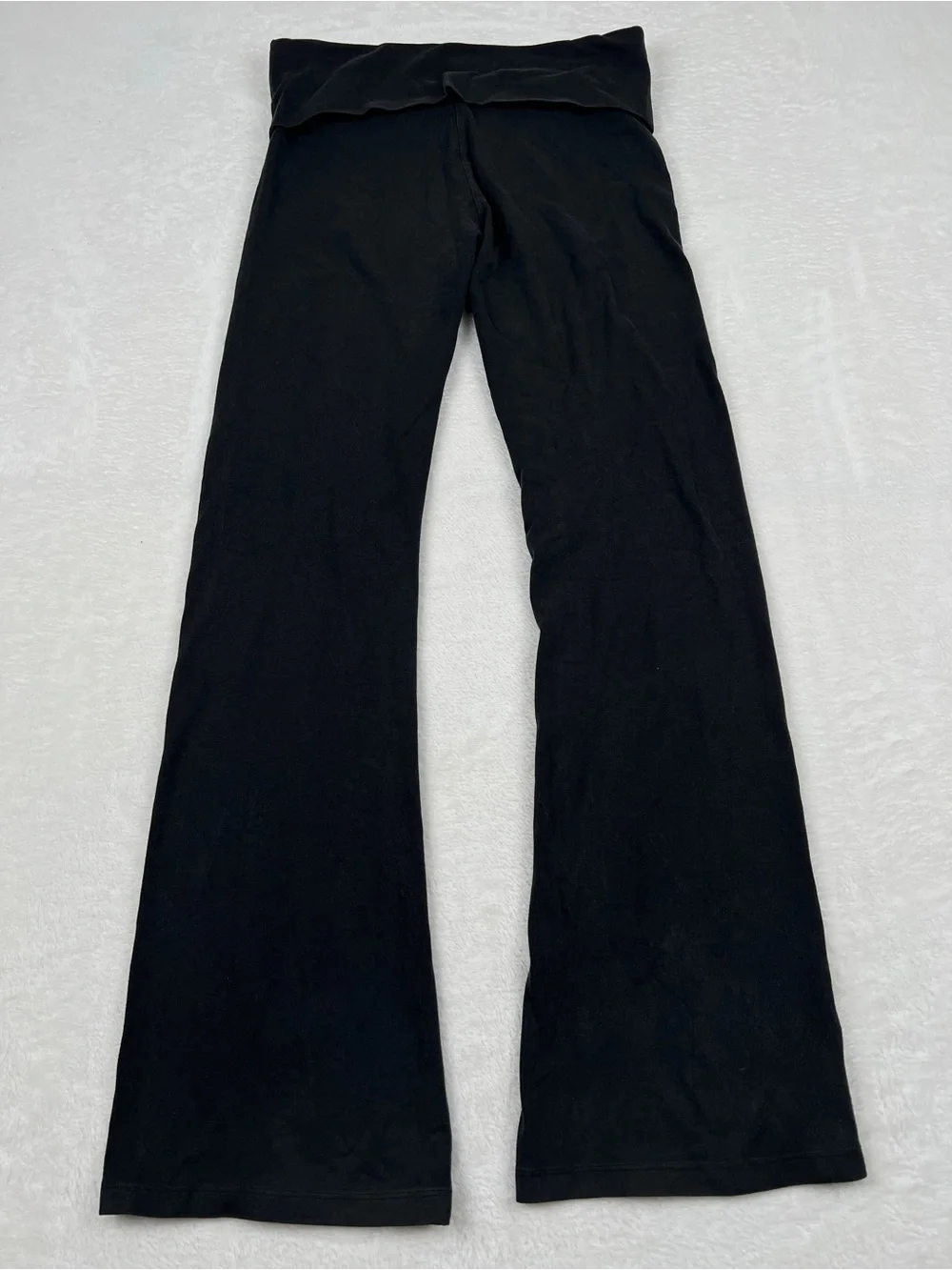 Victoria’s Secret Y2K Foldover Yoga Flare Pants Black Bootcut M